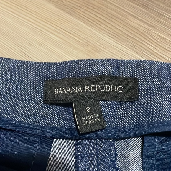 Banana Republic Sloan Skinny-Fit Sailor Ankle Pant Blue texture Ankle Size 2 - Picture 9 of 13